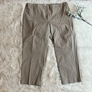 Talbots Heritage Khaki Capris Stretch Plus Size 22W 22 Wide